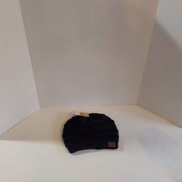 CC Beenie Navy Blue Size One Size Fits All New With Tags - Picture 5 of 6